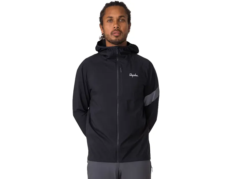 Rapha Trail Lightweight Jacket in Black/Light Grey-2