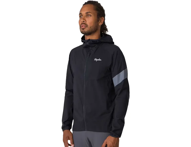 Rapha Trail Lightweight Jacket in Black/Light Grey-3
