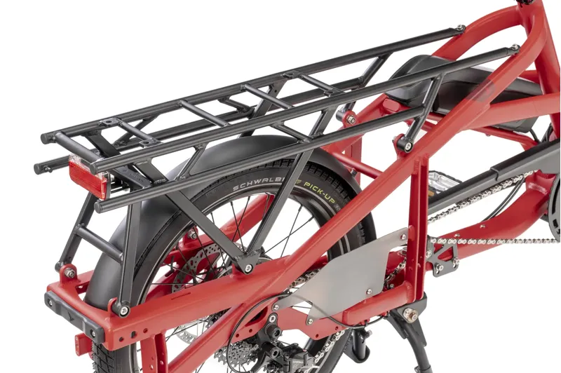 Tern Quick Haul Long D9 Performance 400Wh Electric Cargo Bike 2026 in Satin Traffic Red-1