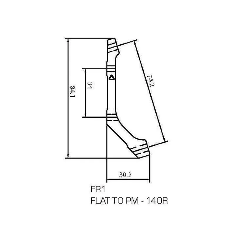 Balfes Bikes Trp TRP Flat to Post Mount Adapters Rear 160mm in Black | Free postage over £30, £10 off first order, price match & 0% finance.