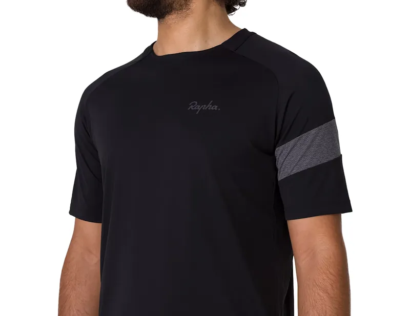 Rapha Trail Technical T-Shirt in Black/Grey-2