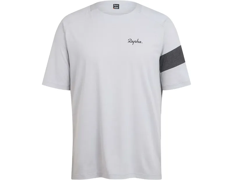 Rapha Trail Technical T-Shirt in Light Grey/Black