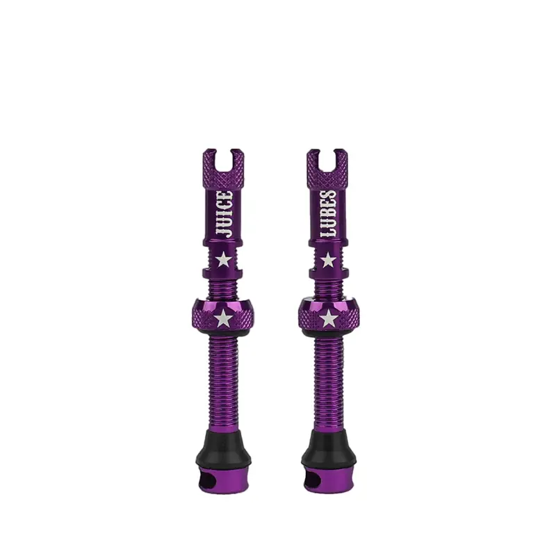 Balfes Bikes Juice Lubes Tubeless Valves 48mm in Purple | Free postage over £30, £10 off first order, price match & 0% finance.