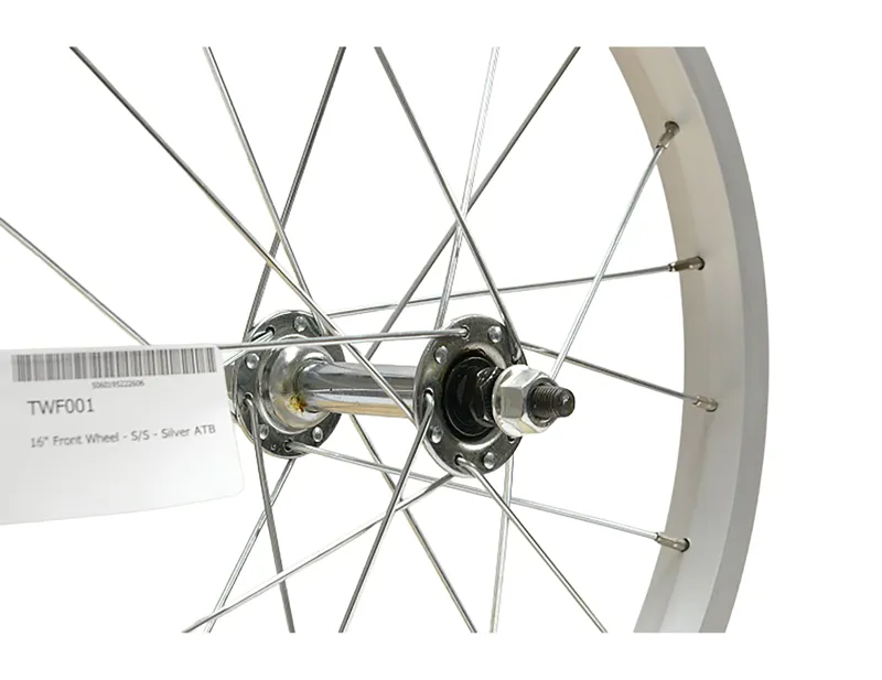 Cycle Division 16 inch Front ATB Wheel Solid Axle in Silver 
