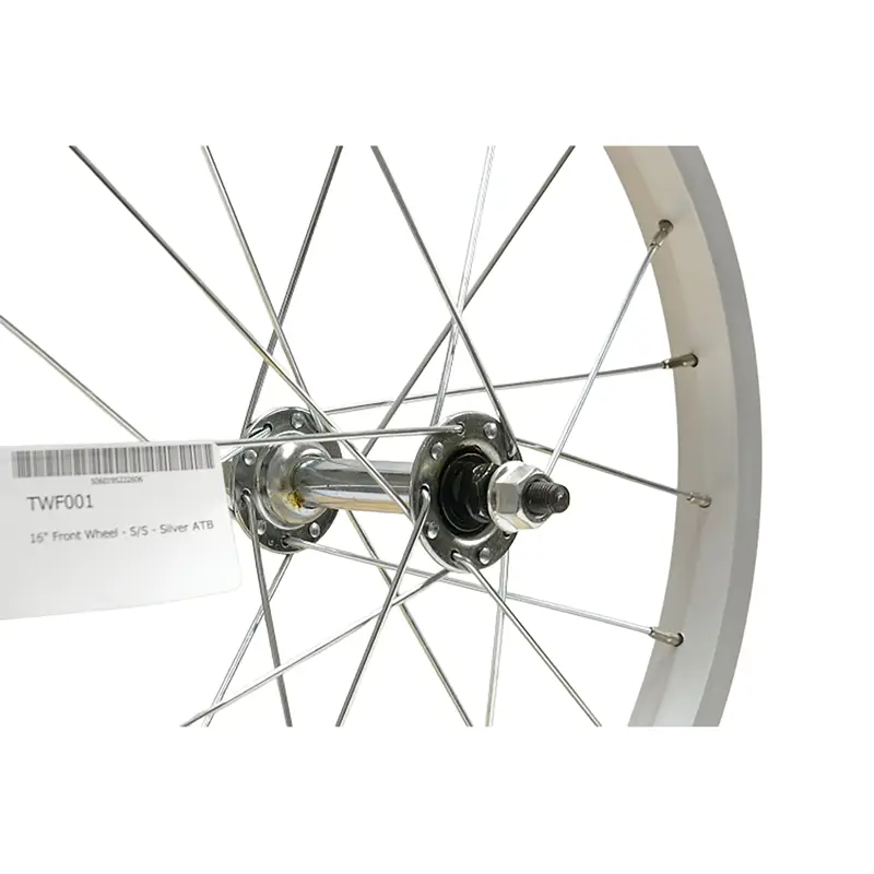 Balfes Bikes Cycle Division 16 inch Front ATB Wheel Solid Axle in Silver | Free postage over £30, £10 off first order, price match & 0% finance.