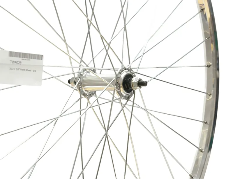 Cycle Division 26 X 1 3/8 FRONT WHEEL S/S in Silver