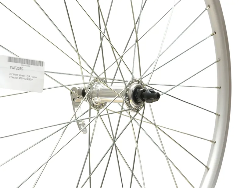 Cycle Division 26 inch QR Front ATB Wheel V-Section in Silver 