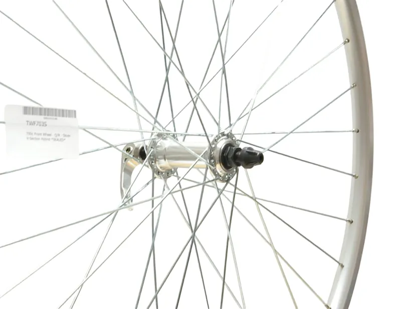 Balfes Bikes Cycle Division 700c Front Wheel - Q/R - Silver V-Section Hybrid in Silver | Free postage over £30, £10 off first order, price match & 0% finance.