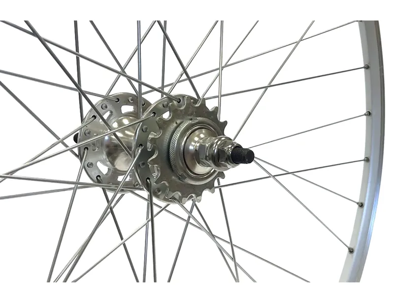 Cycle Division 700c Track Wheelset Sealed Bearing Flip-Flop Hubs in Silver-2