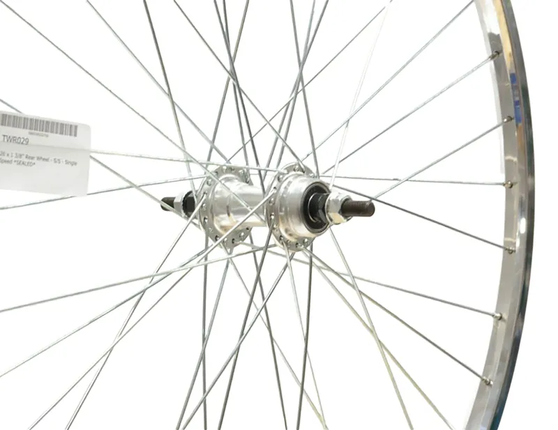 Balfes Bikes Cycle Division Singlespeed 26 x 1 3/8 Rear Wheel in Silver | Free postage over £30, £10 off first order, price match & 0% finance.