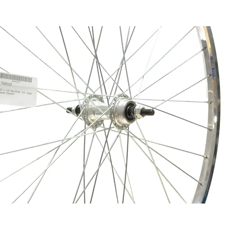 Balfes Bikes Cycle Division Singlespeed 26 x 1 3/8 Rear Wheel in Silver | Free postage over £30, £10 off first order, price match & 0% finance.