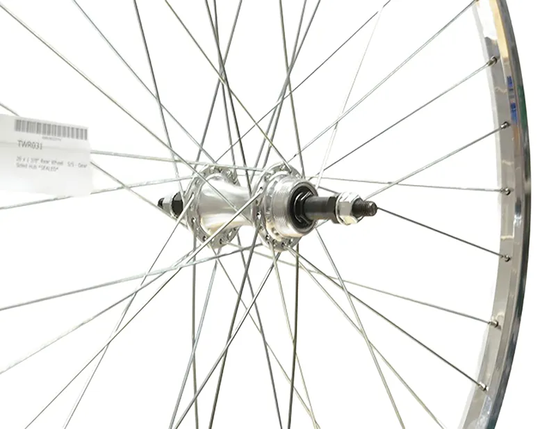 Cycle Division 26 X 1 3/8 REAR WHEEL  S/S  GEAR SIDED HUB in silver