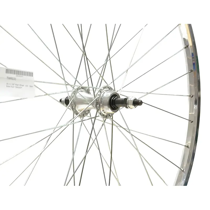 Balfes Bikes Cycle Division 26 X 1 3/8 REAR WHEEL S/S GEAR SIDED HUB in silver | Free postage over £30, £10 off first order, price match & 0% finance.