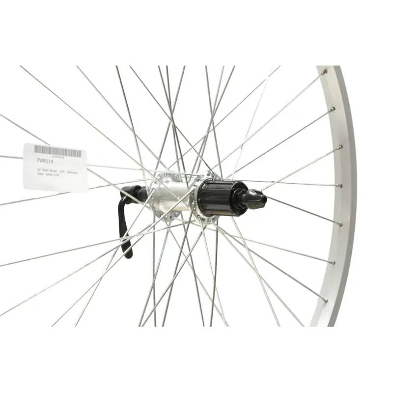 Balfes Bikes Cycle Division 26 inch QR Rear ATB Wheel Shimano Cassette Silver | Free postage over £30, £10 off first order, price match & 0% finance.