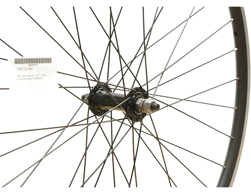 Cycle Division 700c Front Hybrid Wheel Solid Axle V-Section in Black