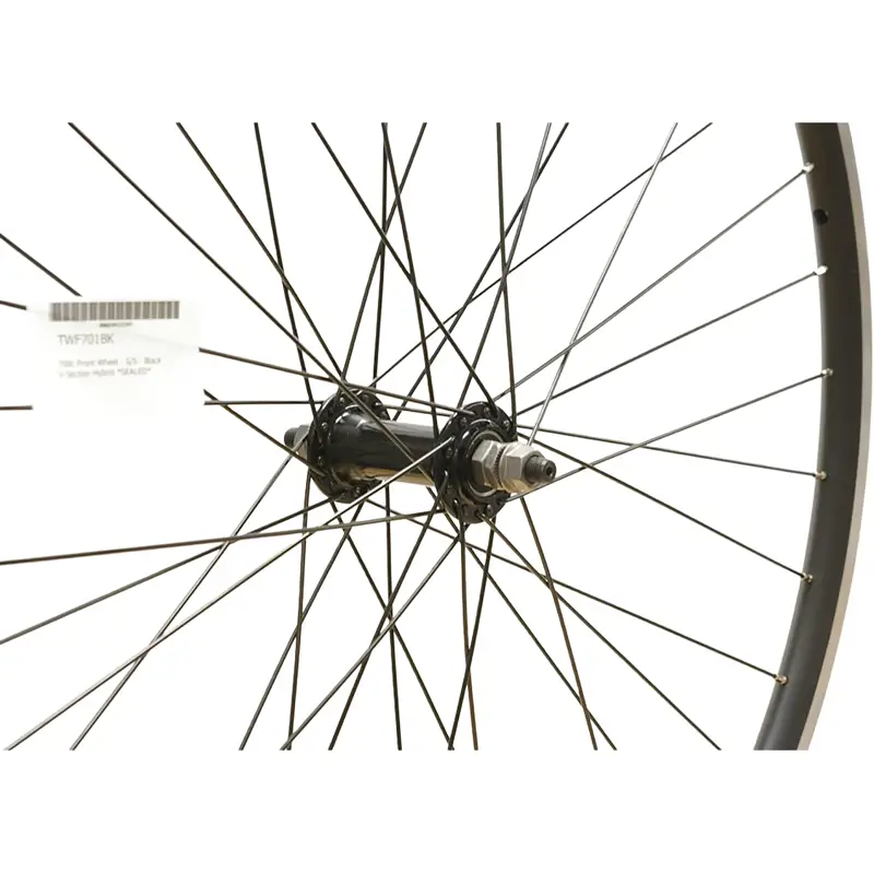 Balfes Bikes Cycle Division 700c Front Hybrid Wheel Solid Axle V-Section in Black | Free postage over £30, £10 off first order, price match & 0% finance.