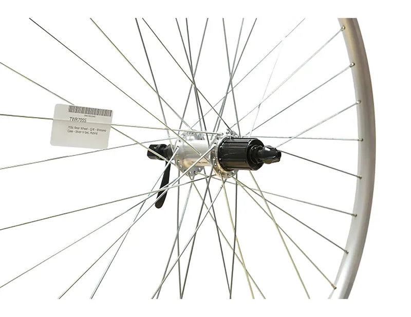 Cycle Division Hybrid Rear Wheel 700C Q/R Cassette V-Sec in Silver