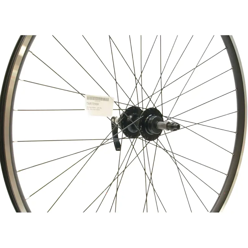 Balfes Bikes Cycle Division 700c Hybrid Rear Wheel Q/R Disc F/Wh V-Sec in Black | Free postage over £30, £10 off first order, price match & 0% finance.