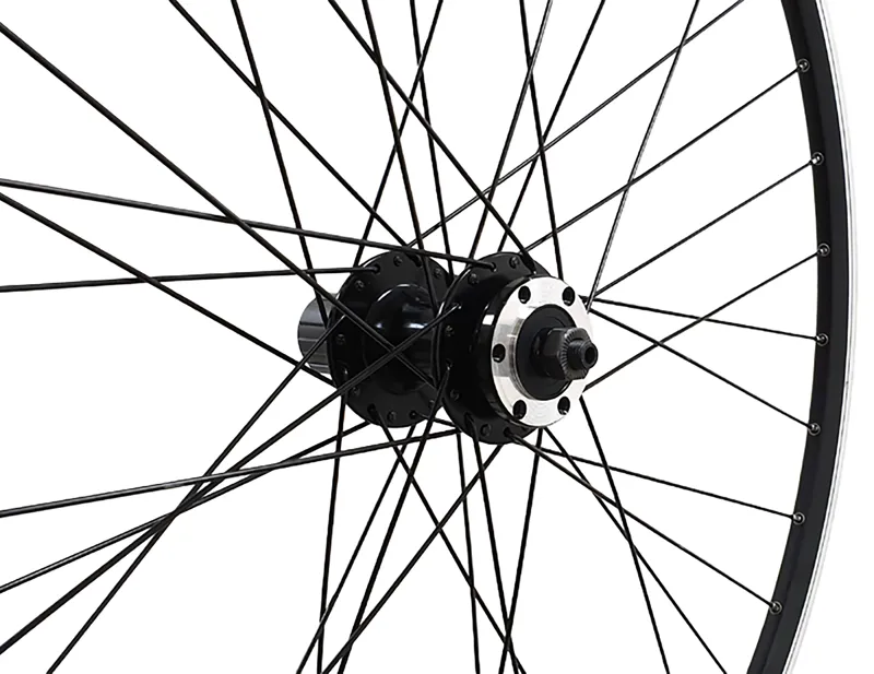 Cycle Division 700C REAR WHEEL Q/R DISC CASS NARROW STAINLESS in black