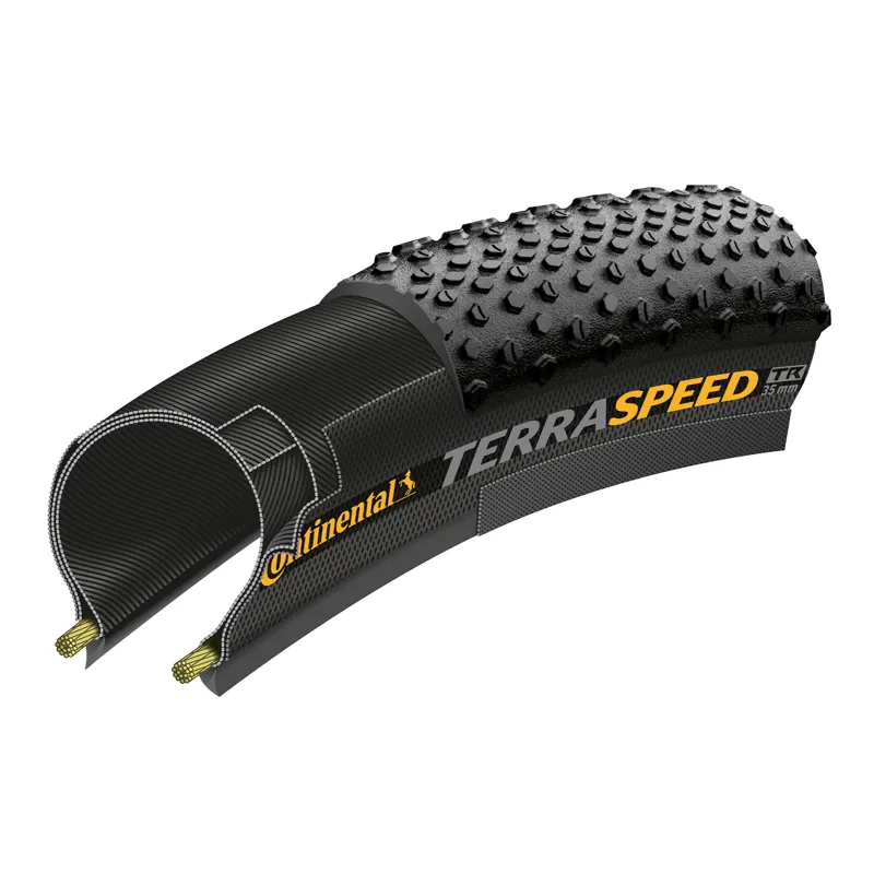 Continental Terra Speed ProTection Blackchili 700c Gravel Tyre in Black/Transparent-2