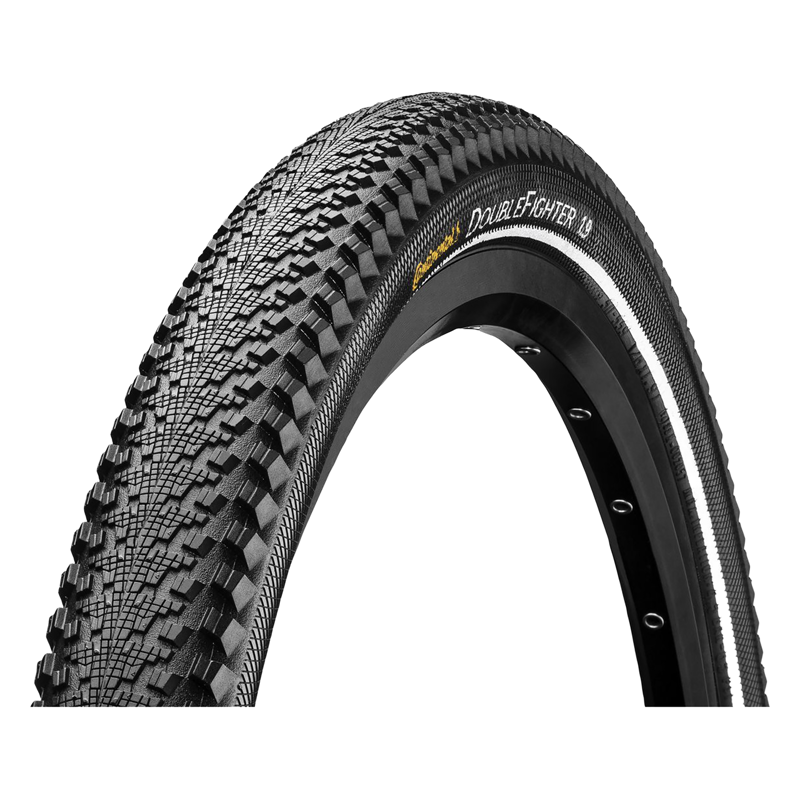 Balfes Bikes Continental DoubleFighter III Reflex Wire Bead 24x1.75in MTB Tyre in Black | Free postage over £30, £10 off first order, price match & 0% finance.