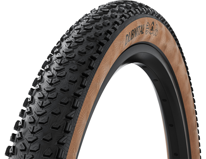 Continental Dubnital Race Grip Foldable 29x2.4in Mountain Bike Tyre in Black/Transparent
