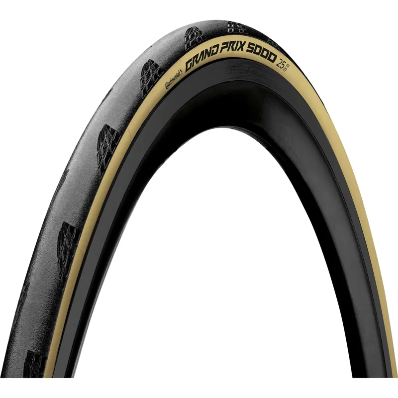 2 x Continental Grand Prix 5000AS TR 700c Folding Tyres in Cream Silca Ultimate Tubeless Sealant-1