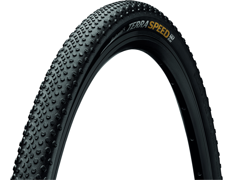 Continental Terra Speed ProTection Gravel 700x45C Tyre Foldable BlackChili Compound in Black/Black
