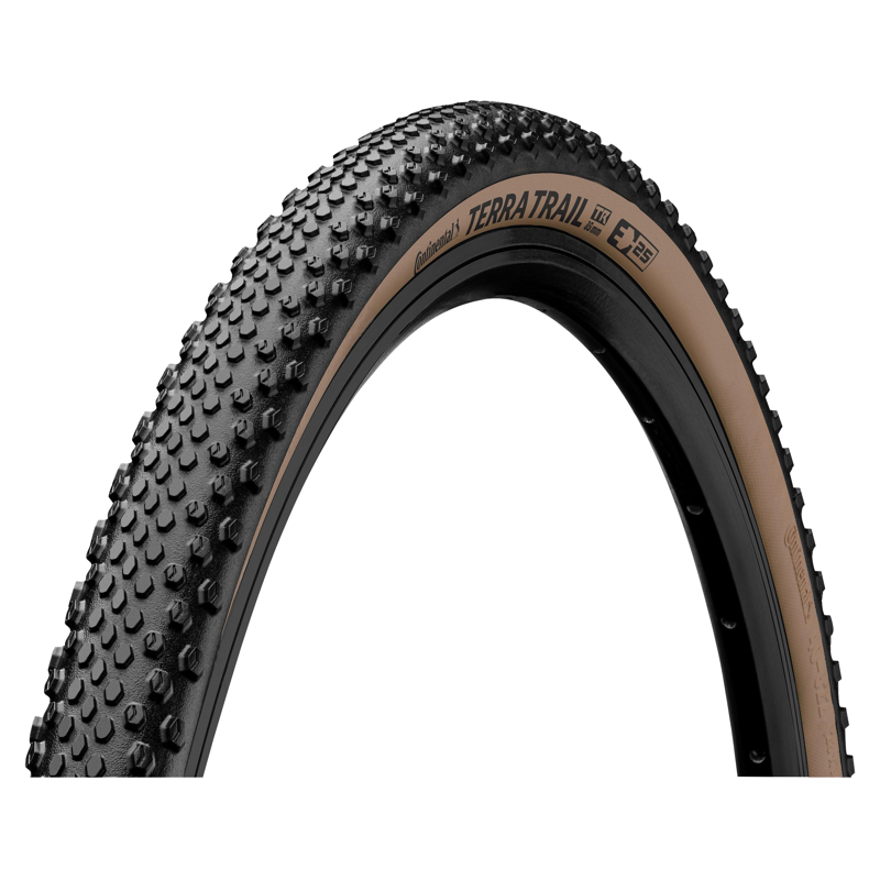 Balfes Bikes Continental Terra Trail ShieldWall Gravel 700x38C Tyre Foldable Skin in Black/Brown | Free postage over £30, £10 off first order, price match & 0% finance.