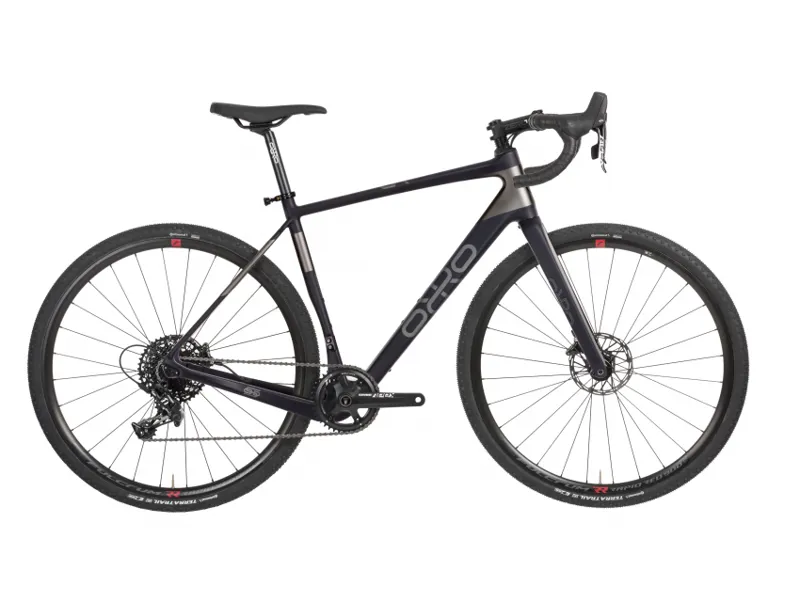 Orro Terra C Apex 1X RR9 Gravel Road Bike 2023 in Matt Black/Anthracite