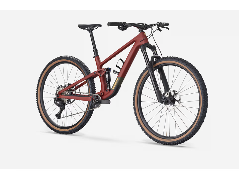 Trek Top Fuel 9.8 XT Di2 Gen 4 Full Suspension Mountain Bike 2026 in Matte Sedona Red/Pennyflake-1