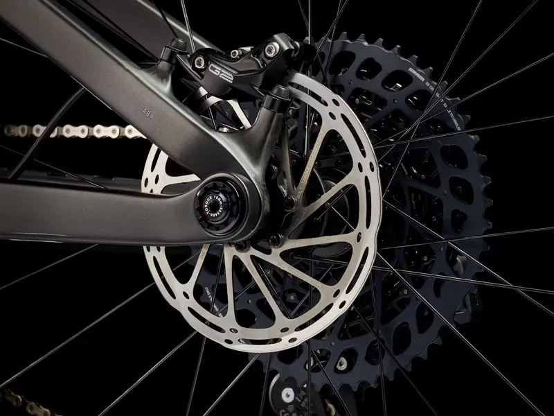 Trek Top Fuel 9.8 GX AXS Full Suspension Mountain Bike 2025 in Matte Raw Carbon-7