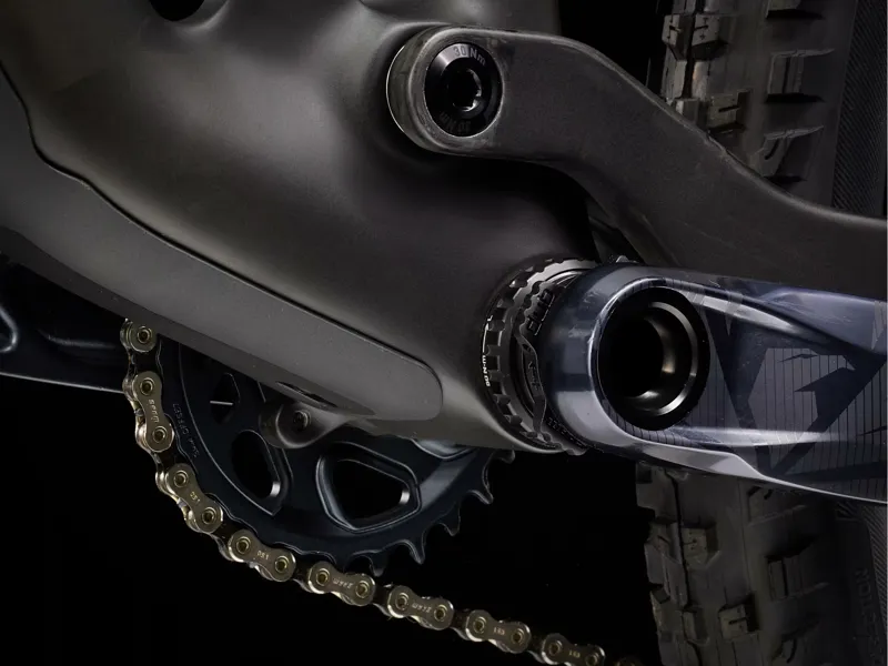 Trek Top Fuel 9.8 GX AXS Full Suspension Mountain Bike 2025 in Matte Raw Carbon-9