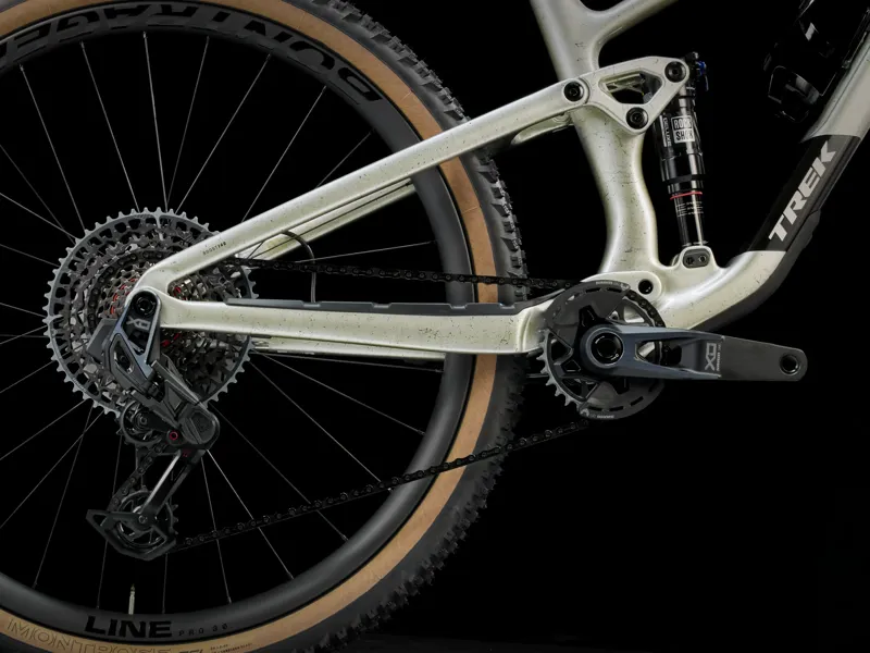 Trek Top Fuel 9.9 X0 AXS Gen 4 Full Suspension Mountain Bike 2025 in Lunar Silver-5