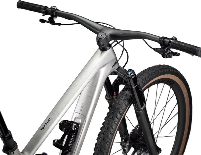 Trek Top Fuel 9.9 XTR Gen 4 Full Suspension Mountain Bike 2025 in Lunar Silver-2