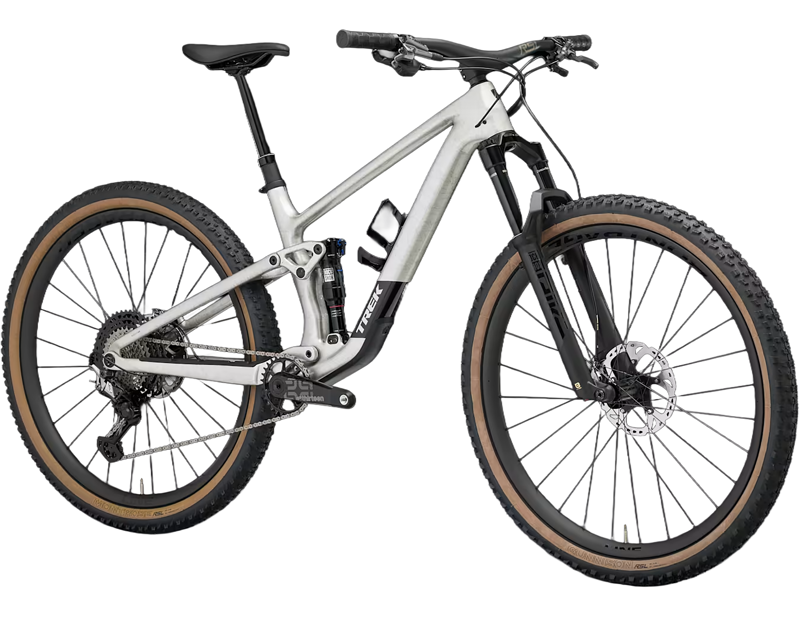 Trek Top Fuel 9.9 XTR Gen 4 Full Suspension Mountain Bike 2025 in Lunar Silver-1