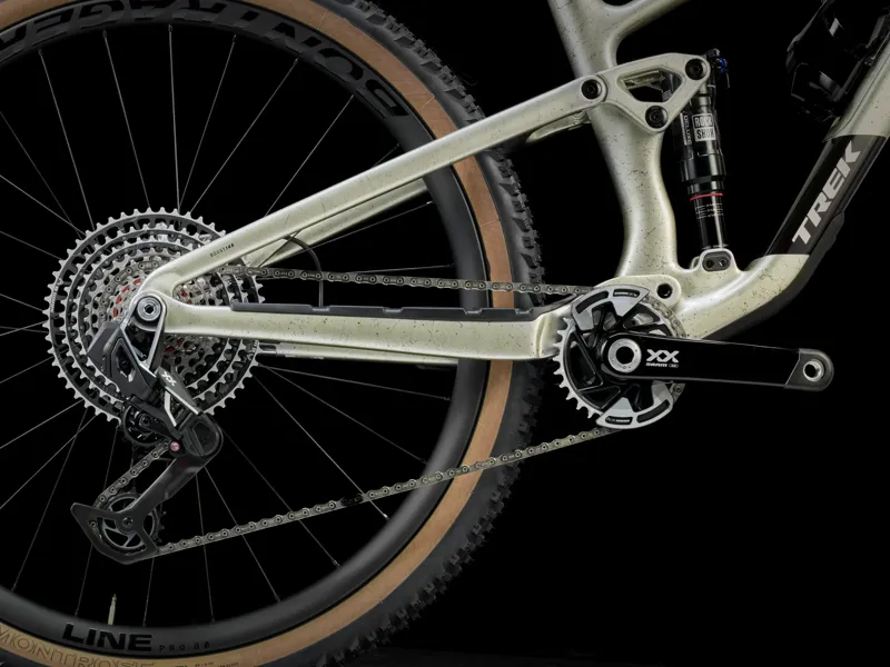 Trek Top Fuel 9.9 XX AXS Gen 4 Full Suspension Mountain Bike 2025 in Lunar Silver-5