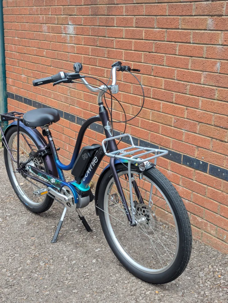 EX DEMO Electra Townie Go 5i Step Through Electric Hybrid Bike 2025 in Violet Fade including front rack-4