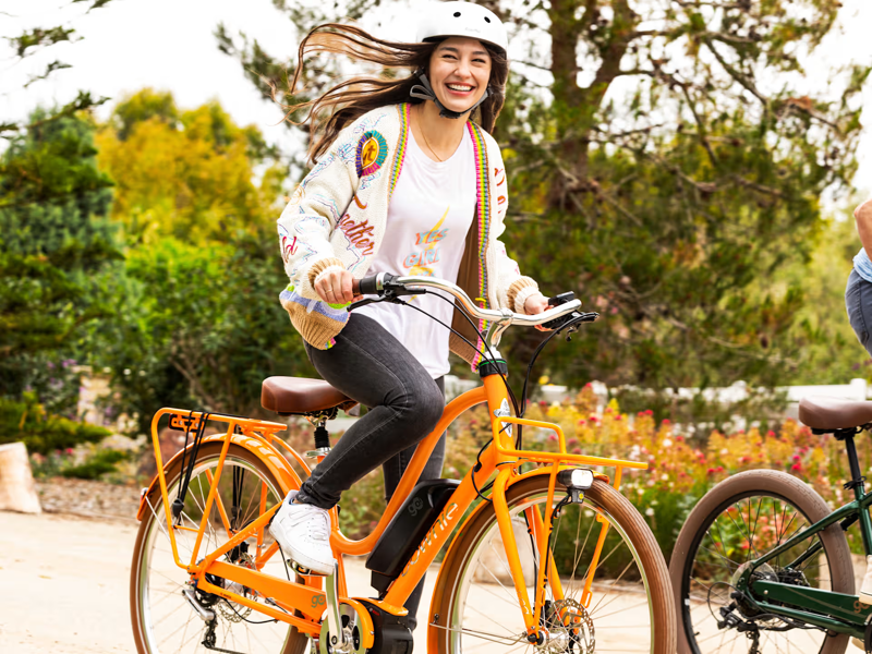 Electra Townie Commute Go 5i Step Thru Med Electric Bike 2025 in Orange-11