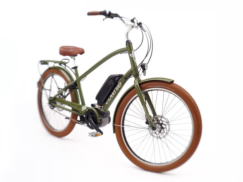 Electra Townie Go 5i Electric Hybrid Bike 2025 in Olive-1