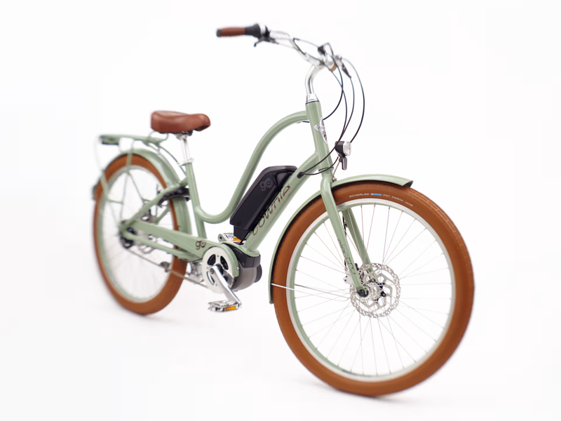 Electra Townie Go 5i Step Through Electric Hybrid Bike 2025 in Green Tea-2