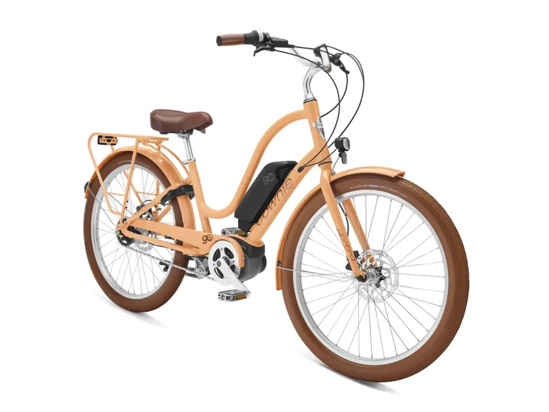 Electra Townie Go 5i Step Through Electric Hybrid Bike 2025 in Apricot-1