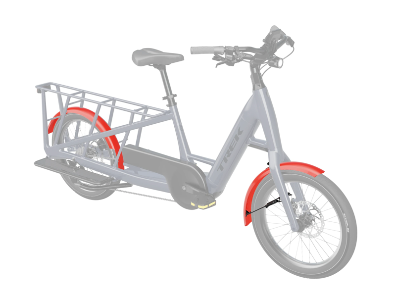 Trek Fetch+ 2 Mudguard Set in Viped Red-1