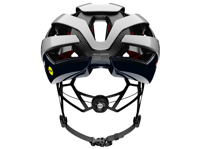 Trek Velocis MIPS Road Bike Helmet in TSF White/Nautical Navy-2