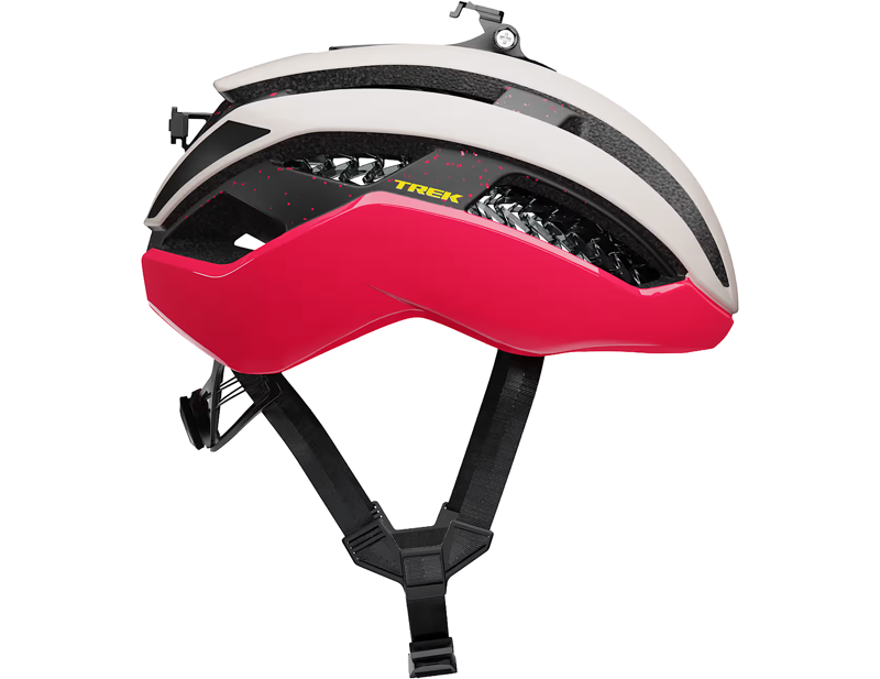 Trek Circuit Wavecel Road Helmet in Era White/Radioactive Coral-1