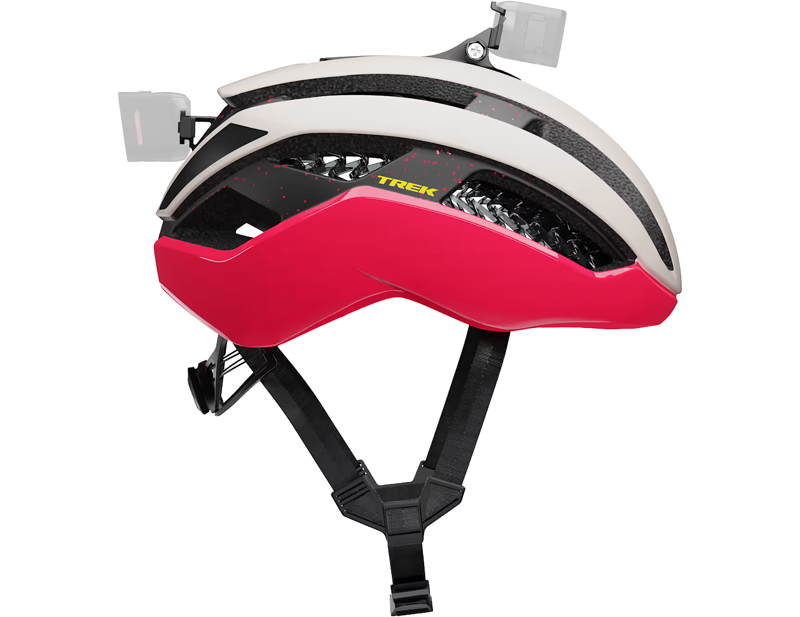 Trek Circuit Wavecel Road Helmet in Era White/Radioactive Coral-6