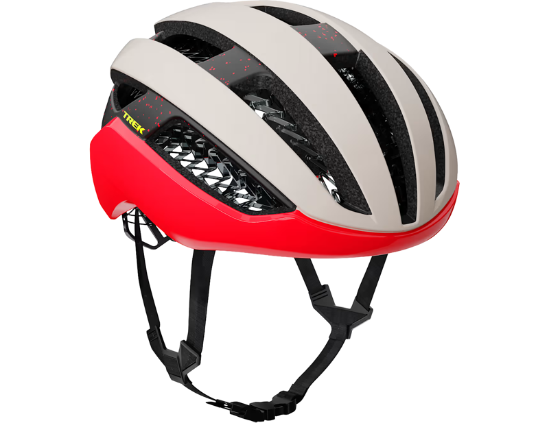Trek Circuit Wavecel Road Helmet in Era White/Radioactive Coral