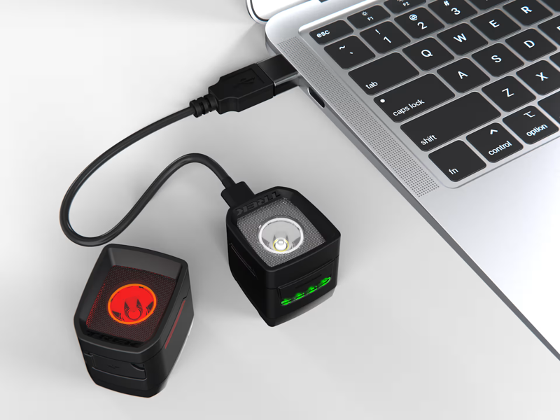 Trek Ion 100 R/Flare R City Bike Light Set in Black-3