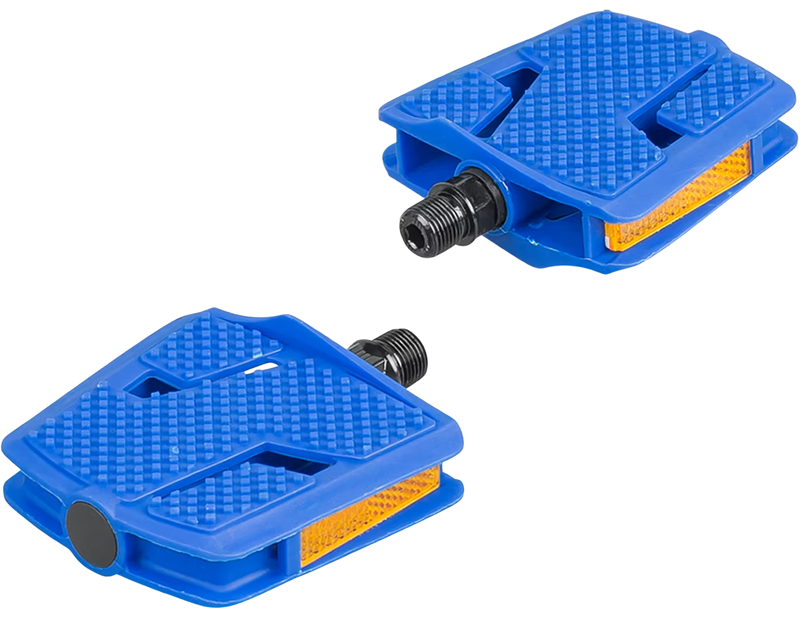 Balfes Bikes Trek Kids Large 9/16 inch Platform Pedal Set in Alpine Blue | Free postage over £30, £10 off first order, price match & 0% finance.