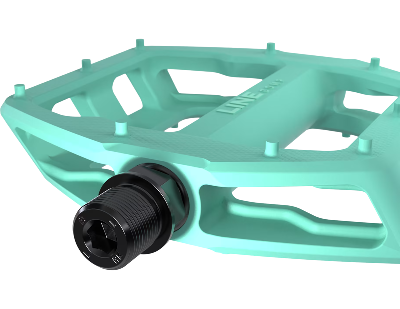 Trek Line Comp Flat Pedal Set in Miami Green-2